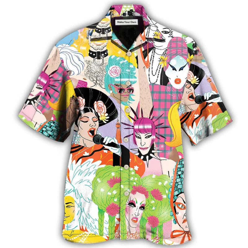 Hawaiian Shirt / Adults / S Drag Queen Sing A Song - Hawaiian Shirt - Reefox