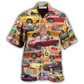 Hawaiian Shirt / Adults / S Car Road Route Vintage Style - Hawaiian Shirt - Reefox