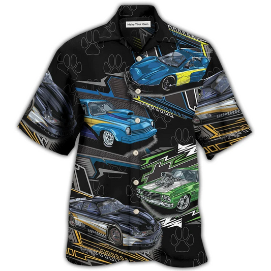 Hawaiian Shirt / Adults / S Racing Dog I Like Dog And Drag Racing - Hawaiian Shirt - Reefox