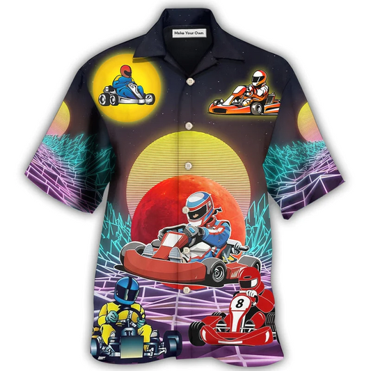 Hawaiian Shirt / Adults / S Kart Racing To The Universe - Hawaiian Shirt - Reefox