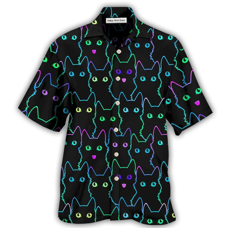 Hawaiian Shirt / Adults / S Cat Cute Little - Hawaiian Shirt - Reefox