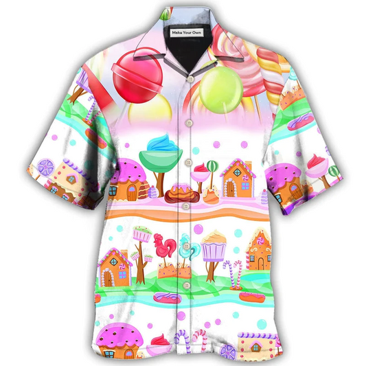 Hawaiian Shirt / Adults / S Food Dessert Colourful Cookies Candy Lolipop - Hawaiian Shirt - Reefox