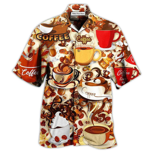 Hawaiian Shirt / Adults / S Coffee Everything Gets Better With Coffee - Hawaiian Shirt - Reefox