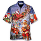 Hawaiian Shirt / Adults / S Christmas Santa Claus Funny Art Style - Hawaiian Shirt - Reefox