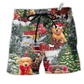 Beach Short / Adults / S Beagle Dogs Love Christmas Every Time - Beach Short Reefox - Owls Matrix LTD