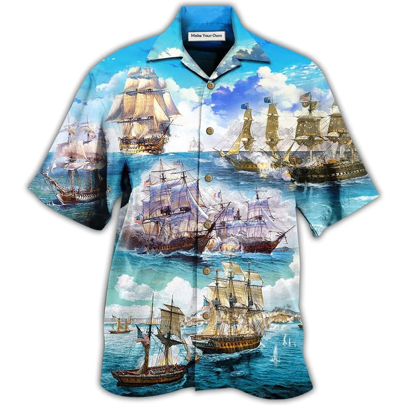 Hawaiian Shirt / Adults / S Sailing Go To The Sea - Hawaiian Shirt - Reefox