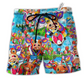 Beach Short / Adults / S Cow Happy Love Animals - Beach Short Reefox - Owls Matrix LTD