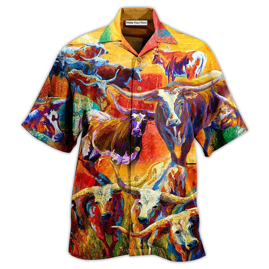 Hawaiian Shirt / Adults / S Buffalo Beautiful Painting For Life - Hawaiian Shirt - Reefox