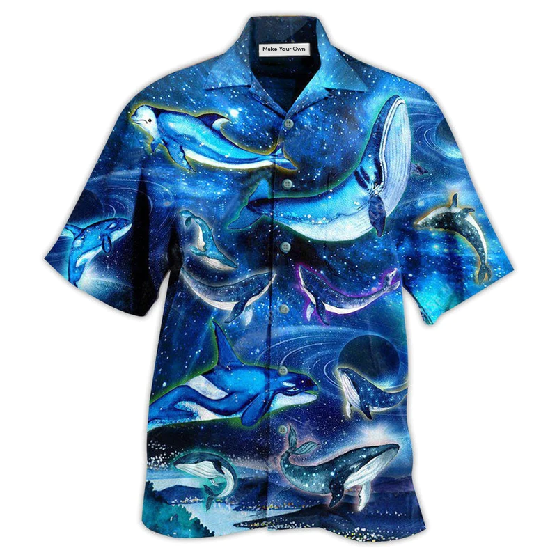 Hawaiian Shirt / Adults / S Whale In Fantasy Space - Hawaiian Shirt - Reefox