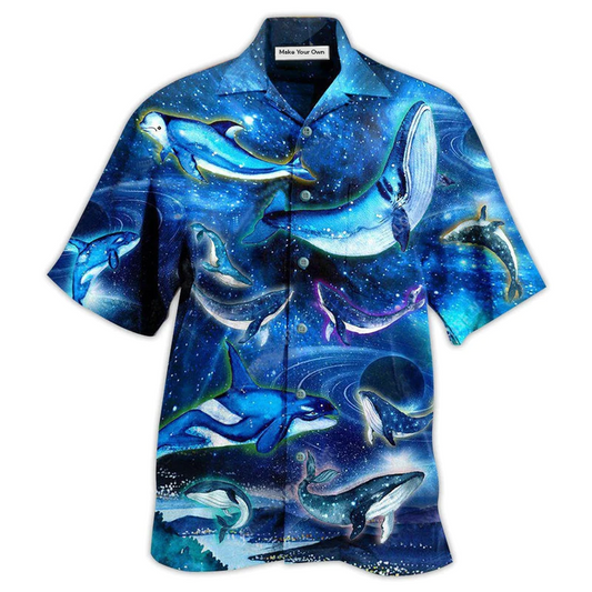 Hawaiian Shirt / Adults / S Whale In Fantasy Space - Hawaiian Shirt - Reefox