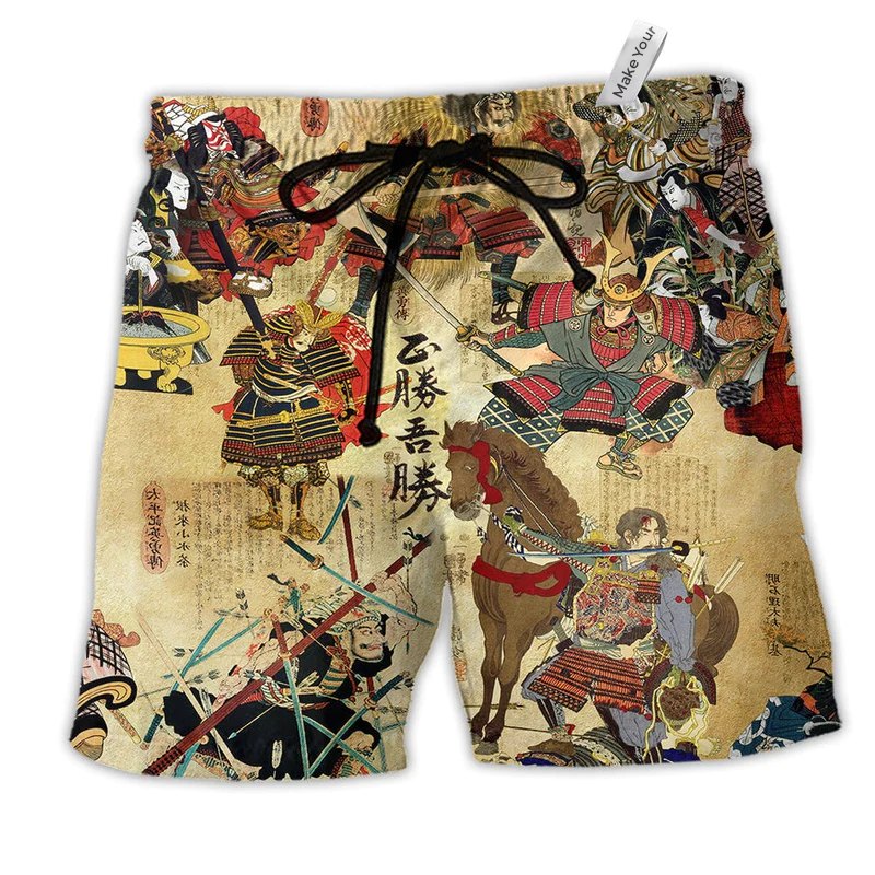 Beach Short / Adults / S Samurai Perceive That Which Cannot Be Seen With The Eye - Beach Short Reefox - Owls Matrix LTD