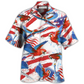 Hawaiian Shirt / Adults / S Parrot US Flag Independence Day - Hawaiian Shirt - Reefox