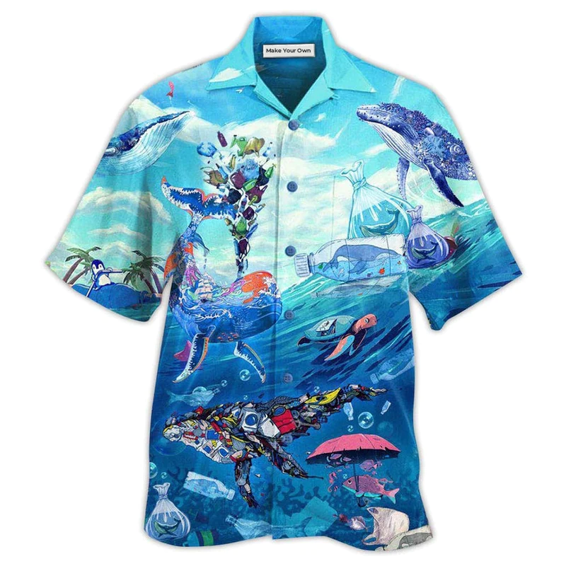 Hawaiian Shirt / Adults / S Ocean Save The Ocean - Hawaiian Shirt - Reefox