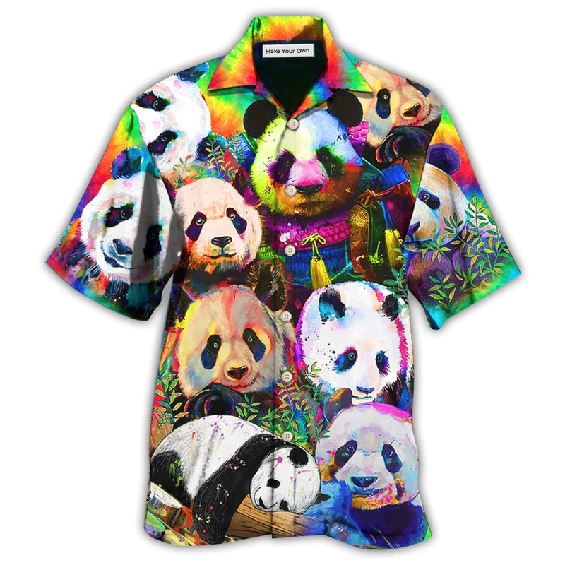 Hawaiian Shirt / Adults / S Panda Colorful Giant - Hawaiian Shirt - Reefox