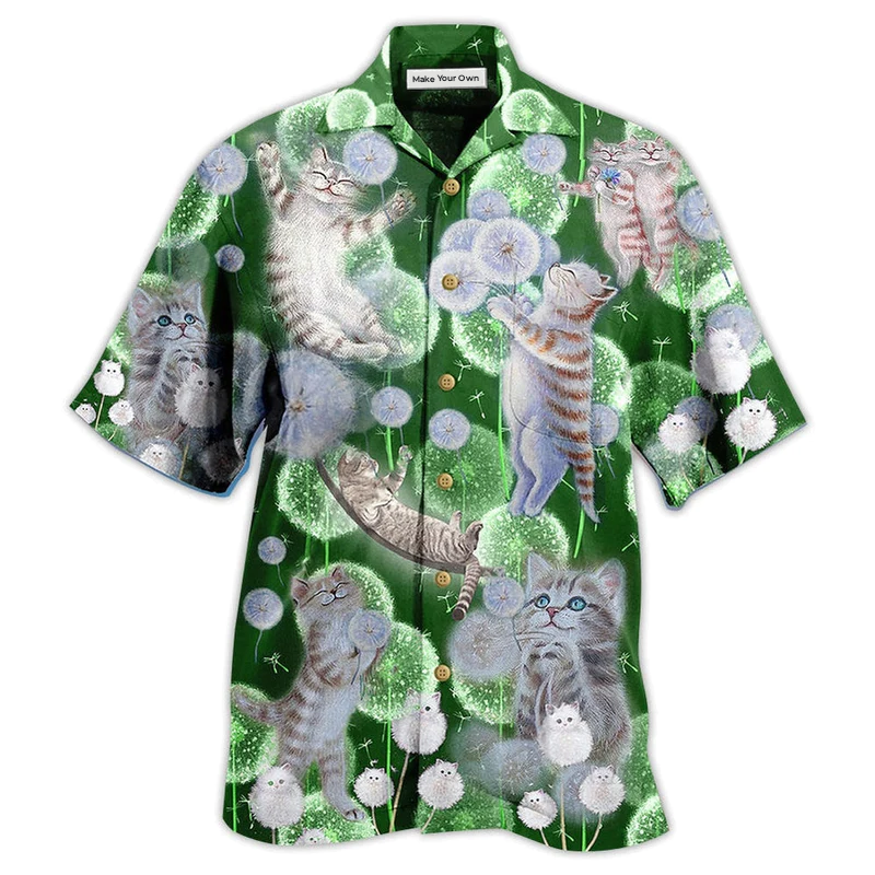 Hawaiian Shirt / Adults / S Cat Happiness Love Dream - Hawaiian Shirt - Reefox