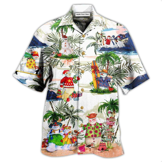Hawaiian Shirt / Adults / S Snowman Amazing Style Hawaii - Hawaiian Shirt - Reefox