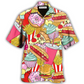 Hawaiian Shirt / Adults / S Food Junk Food Art Colorful - Hawaiian Shirt - Reefox