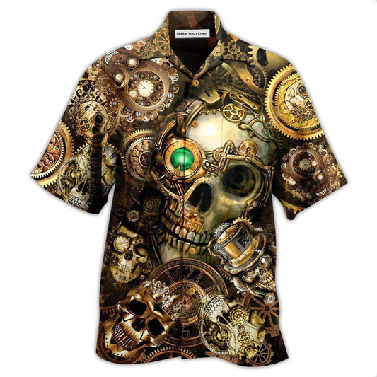 Hawaiian Shirt / Adults / S Skull Amazing Steampunk - Hawaiian Shirt - Reefox