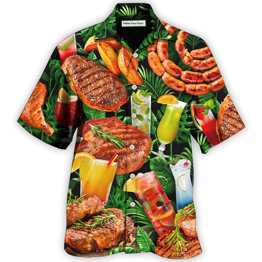 Hawaiian Shirt / Adults / S Cocktail BBQ Style - Hawaiian shirt - Reefox