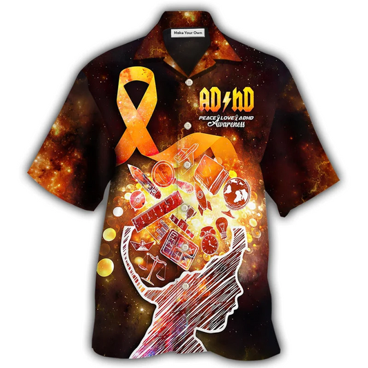 Hawaiian Shirt / Adults / S ADHD Awareness In life - Hawaiian Shirt - Reefox