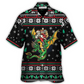 Hawaiian Shirt / Adults / S Christmas Santa Claus With Dragon - Hawaiian Shirt - Reefox