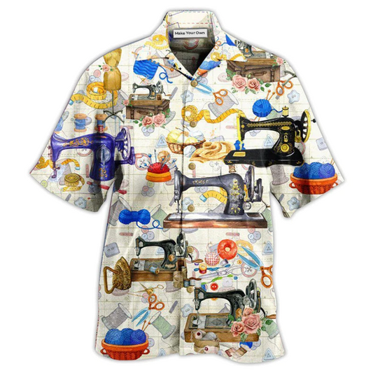Hawaiian Shirt / Adults / S Sewing Fills My Days - Hawaiian Shirt - Reefox