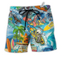 Beach Short / Adults / S Hippie Live To Surf To Live - Beach Short Reefox - Owls Matrix LTD