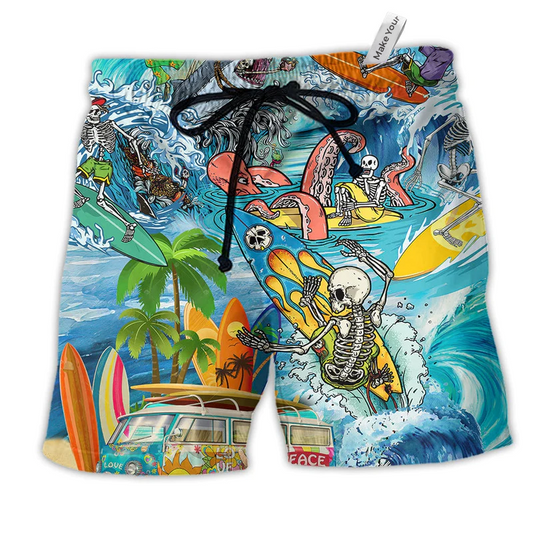 Beach Short / Adults / S Hippie Live To Surf To Live - Beach Short Reefox - Owls Matrix LTD