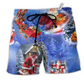 Beach Short / Adults / S Merry Xmas Santa Claus Is Coming To Town - Beach Short Reefox - Owls Matrix LTD
