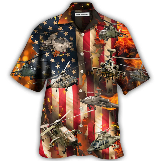 Hawaiian Shirt / Adults / S Combat Aircraft US Army Style - Hawaiian Shirt - Reefox