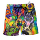 Beach Short / Adults / S Dog Loves Fesh Summer - Beach Short Reefox - Owls Matrix LTD
