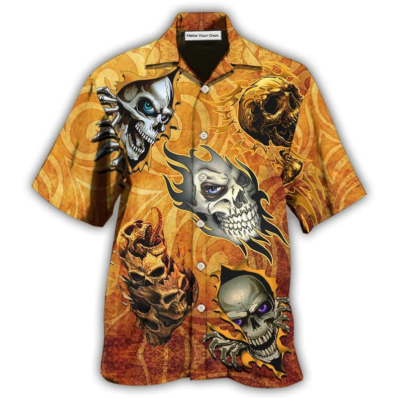 Skull And Fire My Style - Hawaiian Shirt - Reefox