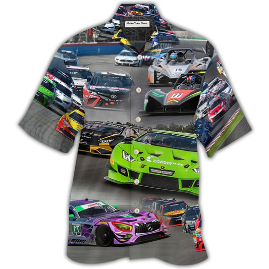 Hawaiian Shirt / Adults / S Car Racing Real - Hawaiian Shirt - Reefox