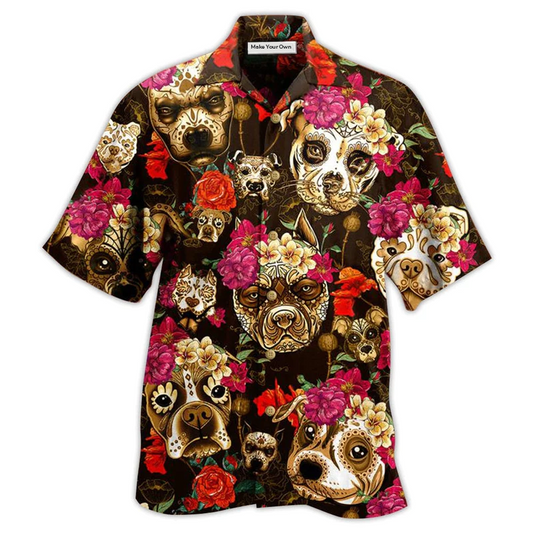 Hawaiian Shirt / Adults / S Dog Beautiful Rose Flowers - Hawaiian Shirt - Reefox