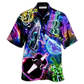 Hawaiian Shirt / Adults / S Violin Music Neon Style - Hawaiian Shirt - Reefox
