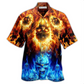 Hawaiian Shirt / Adults / S Skull Fire Burning Forever Fire And Water - Hawaiian Shirt - Reefox