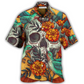 Hawaiian Shirt / Adults / S Skull Floral Skull Hummingbird - Hawaiian Shirt - Reefox