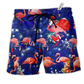 Beach Short / Adults / S Flamingo Love Life Pink - Beach Short Reefox - Owls Matrix LTD