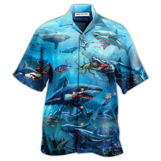 Hawaiian Shirt / Adults / S Shark Assassin Style - Hawaiian Shirt - Reefox