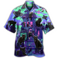 Hawaiian Shirt / Adults / S Black Cat In A Mysterious Haunted House - Hawaiian Shirt - Reefox