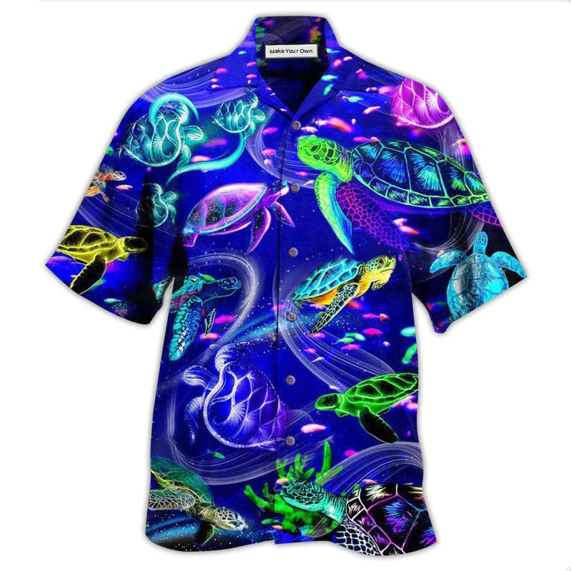 Hawaiian Shirt / Adults / S Turtle Life Is Better With A Turtle Blue Ocean - Hawaiian Shirt - Reefox