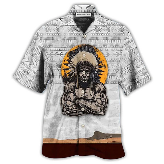 Hawaiian Shirt / Adults / S Native Human Stronger Angry Cool - Hawaiian Shirt - Reefox