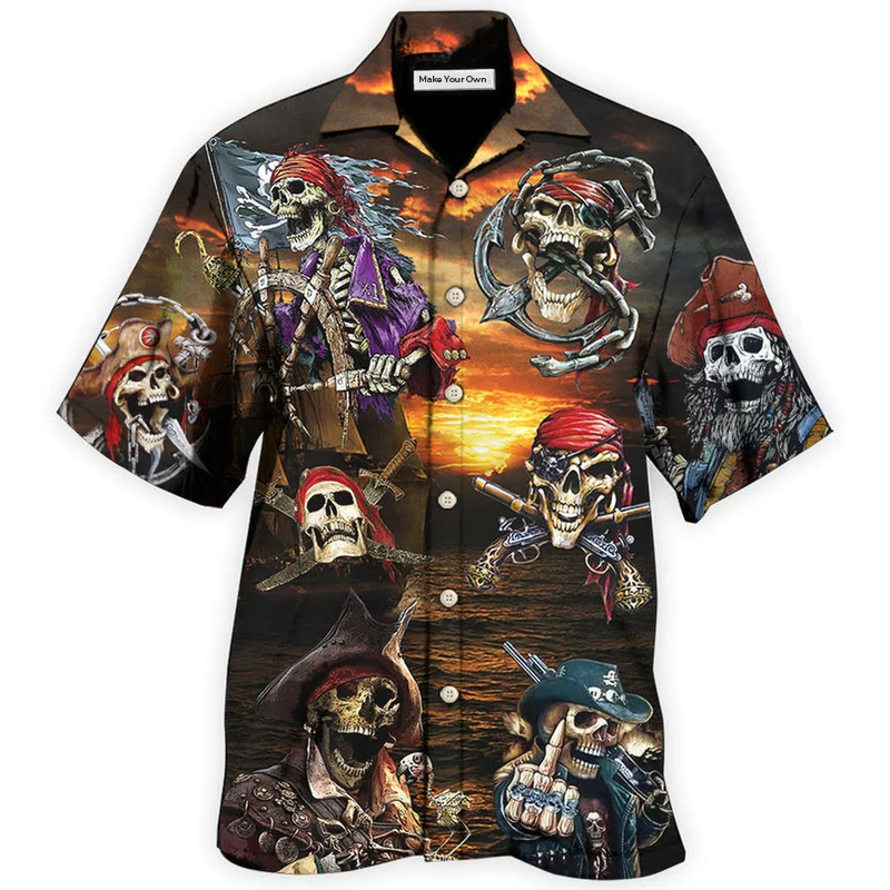 Hawaiian Shirt / Adults / S Pirate Style Happy With Together - Hawaiian shirt - Reefox