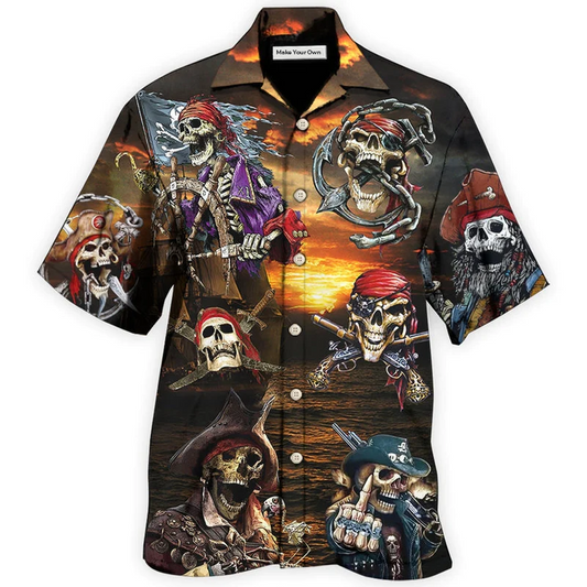 Hawaiian Shirt / Adults / S Pirate Style Happy With Together - Hawaiian shirt - Reefox