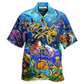 Hawaiian Shirt / Adults / S Ocean Shark Fighting Octopus Amazing - Hawaiian Shirt - Reefox
