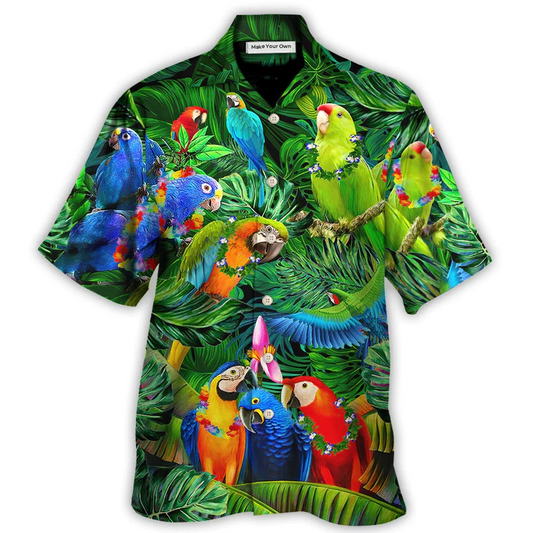 Hawaiian Shirt / Adults / S Parrot Couple Love Happiness - Hawaiian Shirt - Reefox