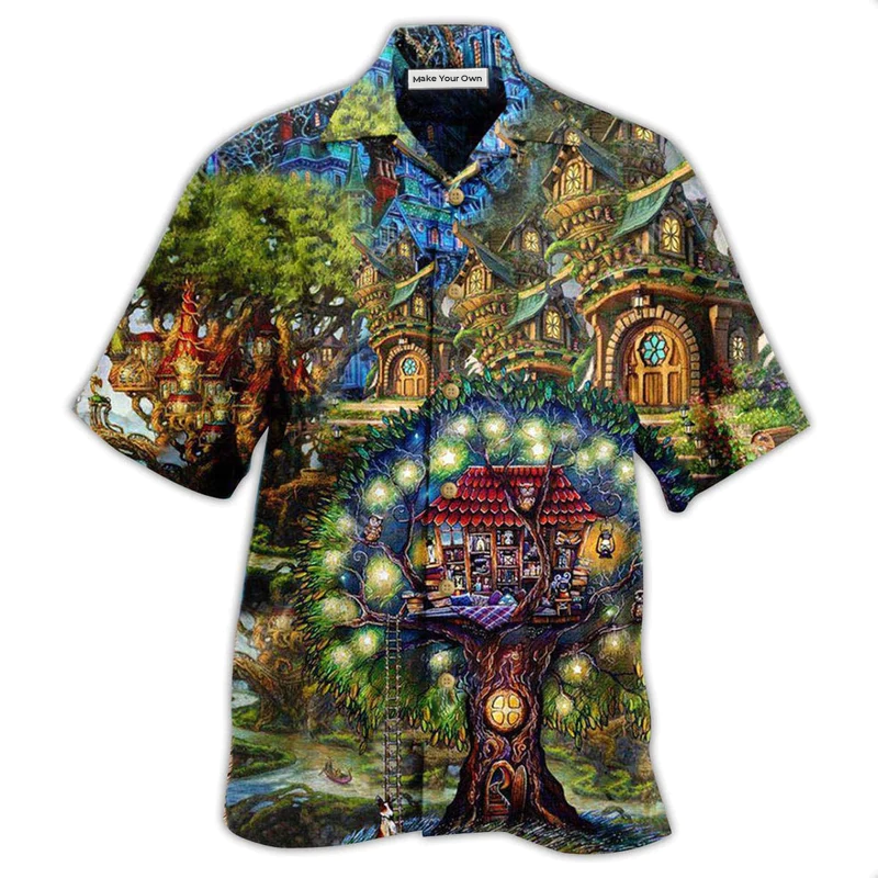 Hawaiian Shirt / Adults / S Hippie My Mysterious Dream Treehouse - Hawaiian Shirt - Reefox