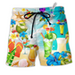 Beach Short / Adults / S Cocktails Drink Cocktails And Say Aloha Colorful - Beach Short Reefox - Owls Matrix LTD
