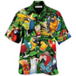 Hawaiian Shirt / Adults / S Parrot Drinking Cocktail Style - Hawaiian shirt - Reefox