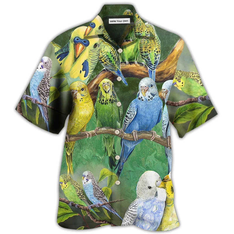 Parrot Lovely Budgie - Hawaiian Shirt - Reefox